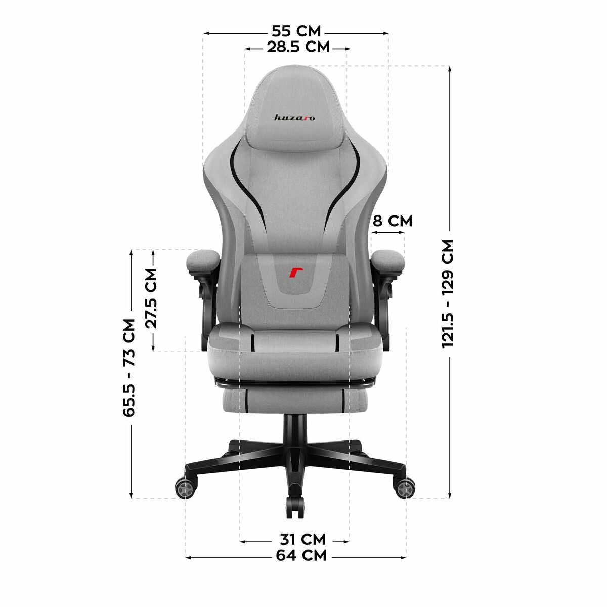 Gaming Chair Huzaro HZ-FORCE 4.6 GREY