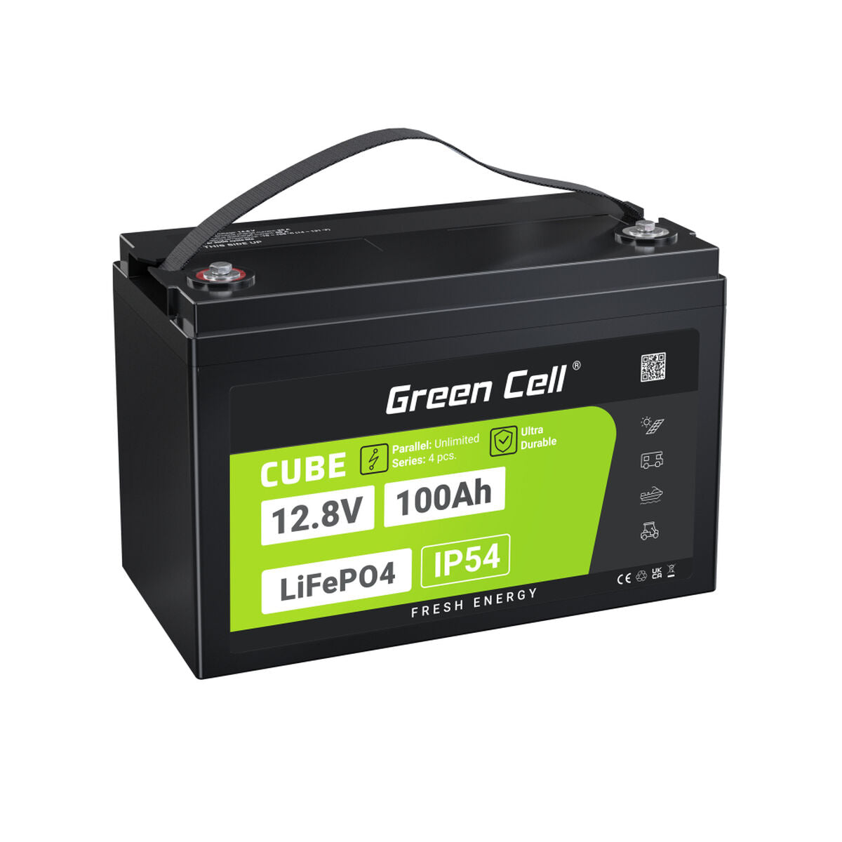 Battery for Uninterruptible Power Supply System UPS Green Cell LFPGC12V100AH 100 Ah