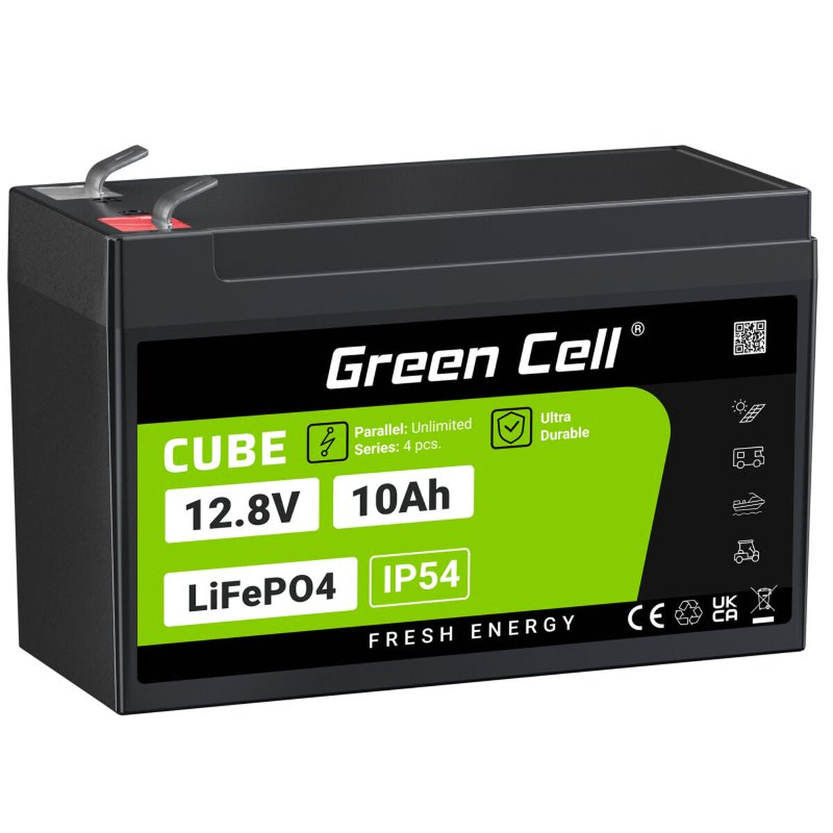 Battery for Uninterruptible Power Supply System UPS Green Cell LFPGC12V10AH 10 Ah