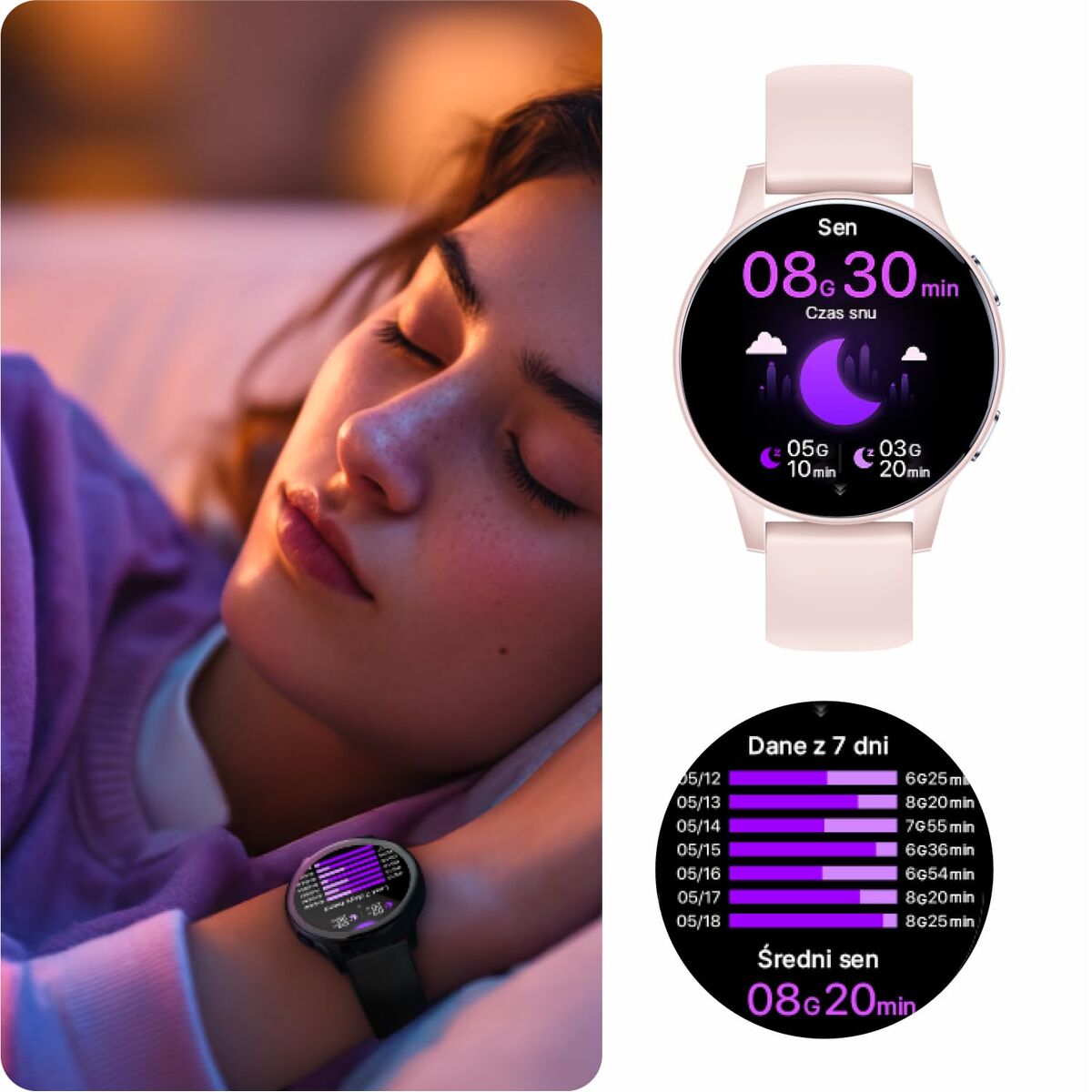 Smartwatch Forever GSM192507 Pink 1,28"