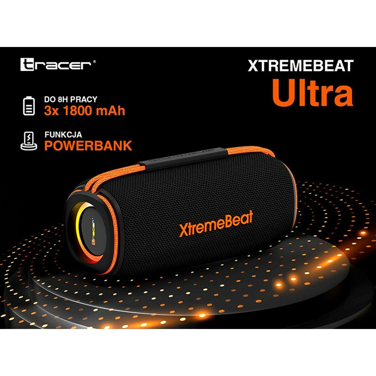 Portable Bluetooth Speakers Tracer XtremeBeat Ultra Black 25 W