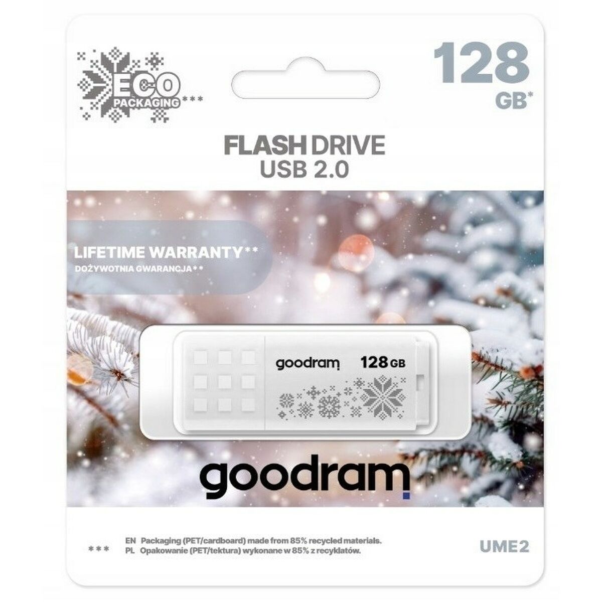 USB stick GoodRam UME2-1280W0R11-WI White 128 GB