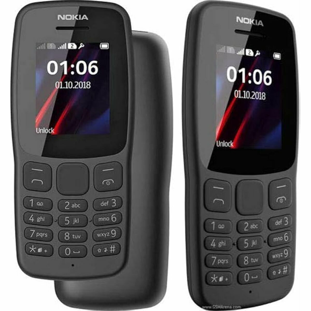 Smartphone Nokia 106 1,8" mediatek 6261d 4 MB Black