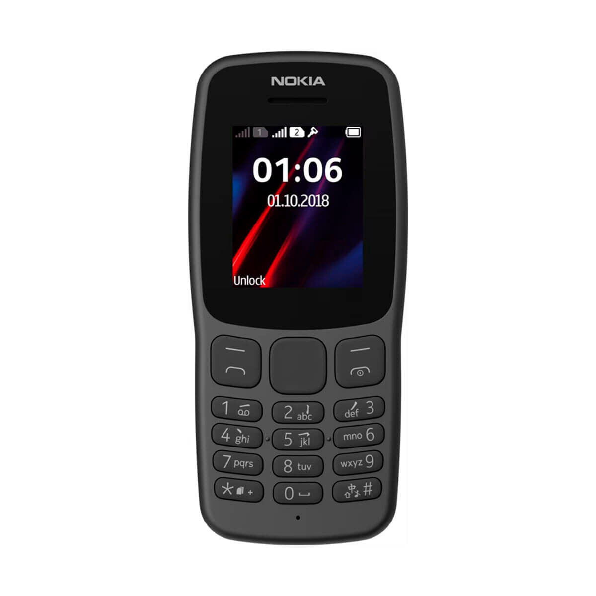 Smartphone Nokia 106 1,8" mediatek 6261d 4 MB Black