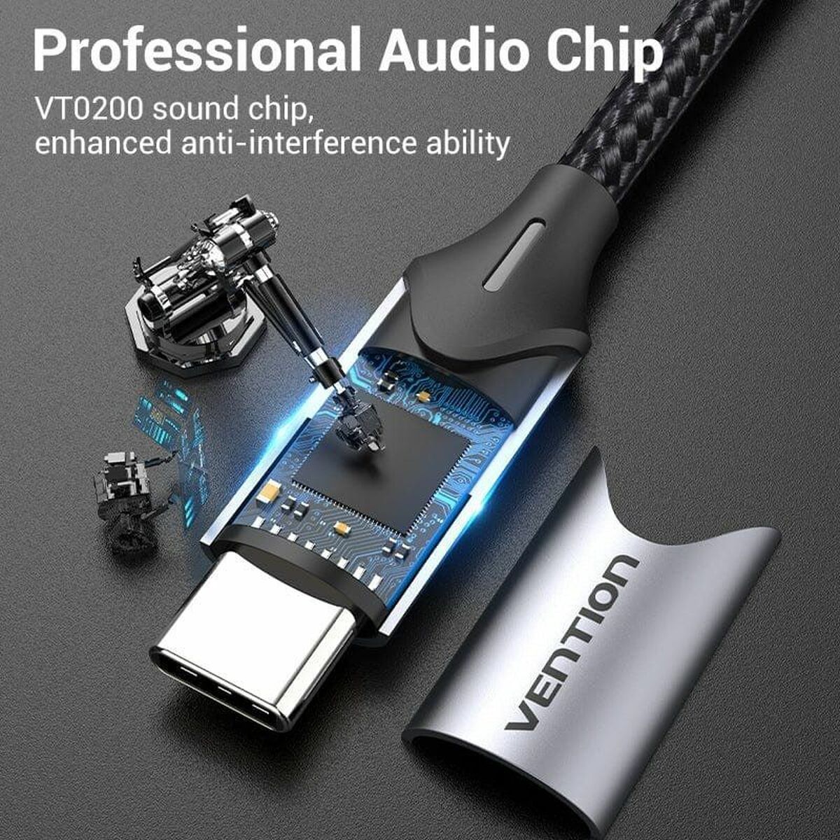 USB-C to Jack 3.5 mm Adapter Vention BGPHY