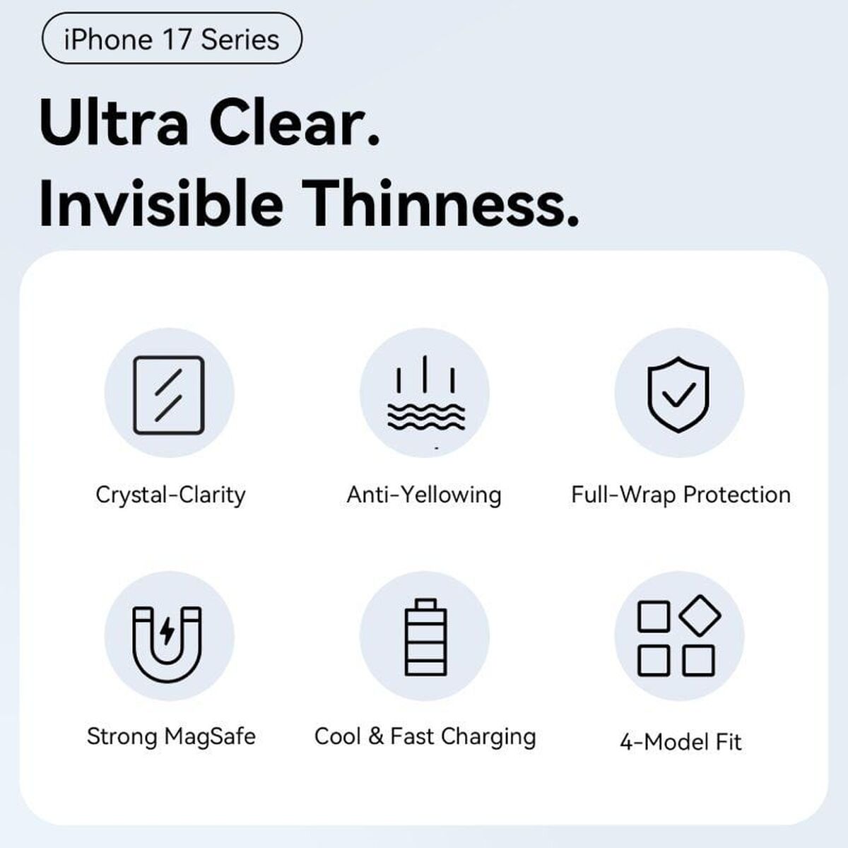 Mobile cover Vention KVBTCD-40 Transparent