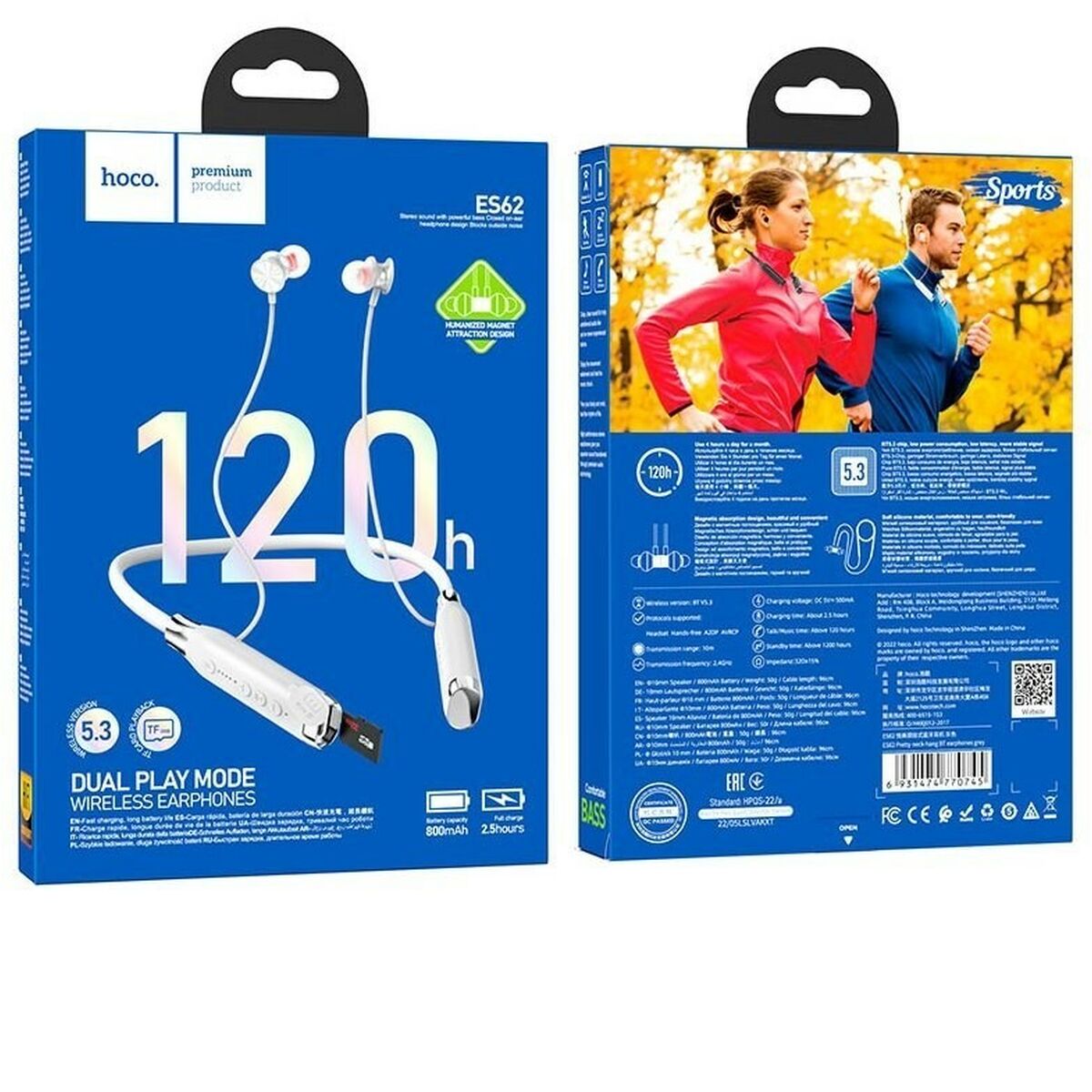 Bluetooth Headset Hoco ES62 grey