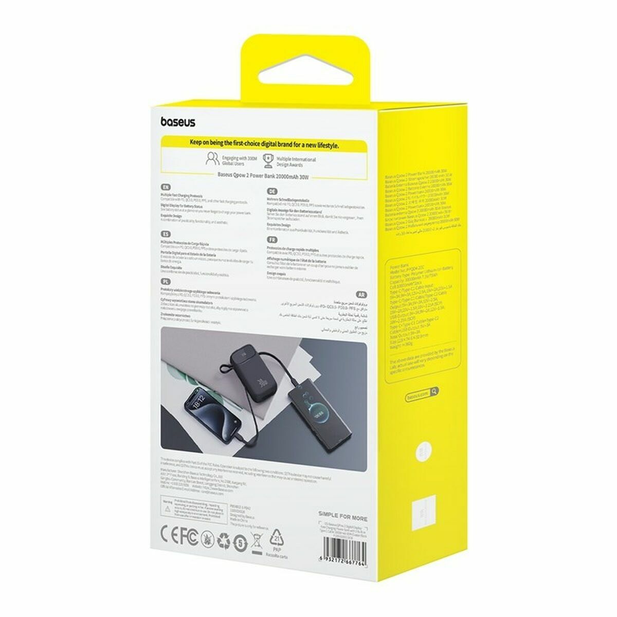 Powerbank Baseus P10055009113-00 Black 20000 mAh