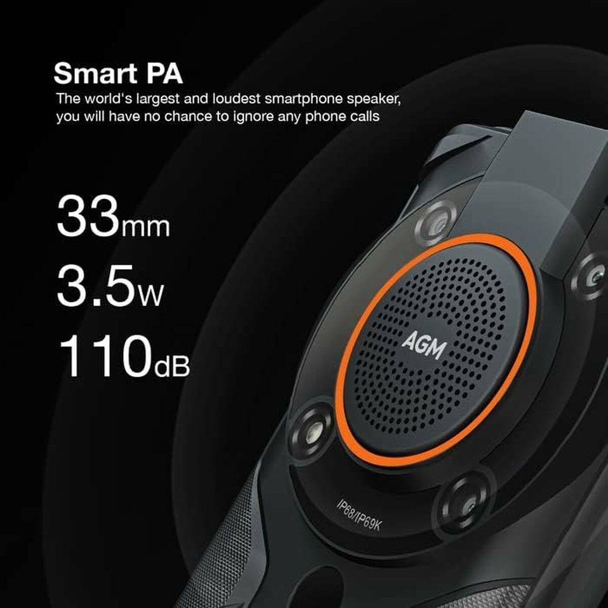 Smartphone AGM Glory SE Black 8 GB RAM 128 GB