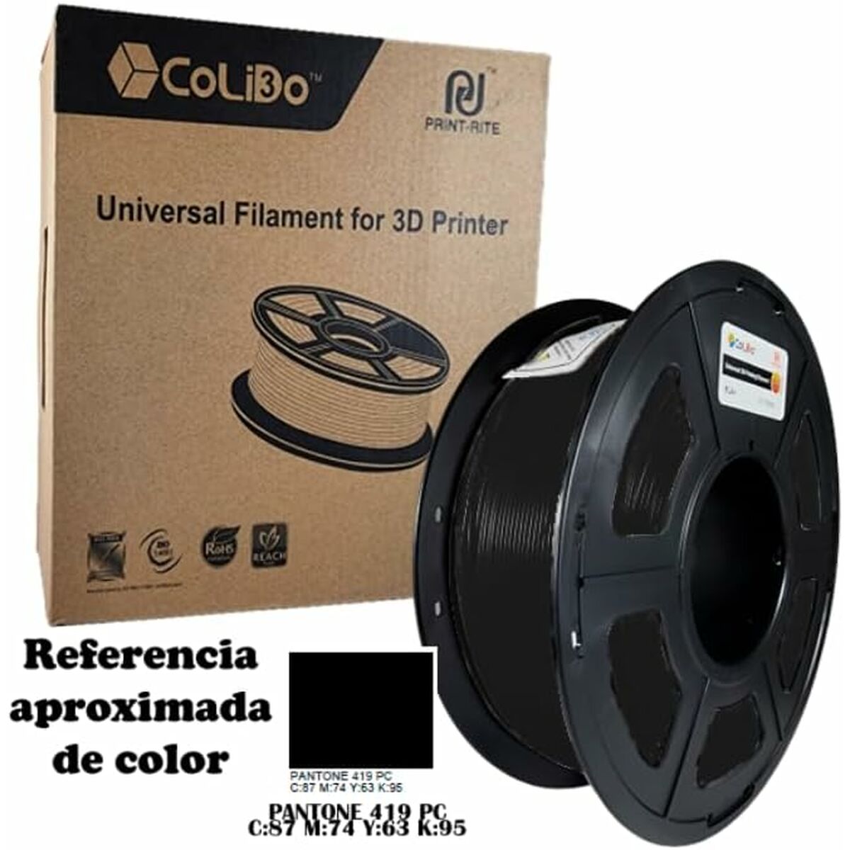 Filament Reel CoLiDo COL3D-LCD163B Black