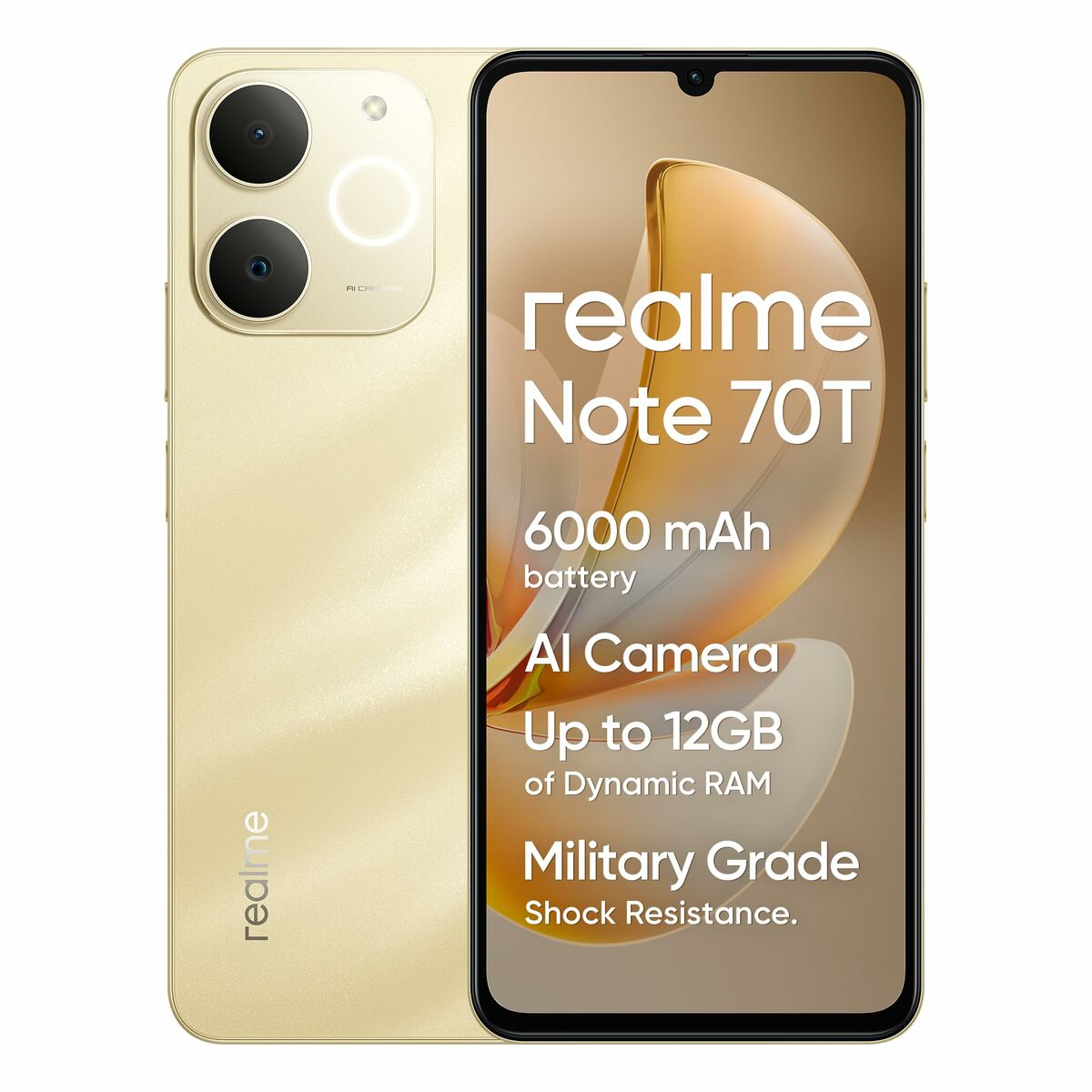 Smartphone Realme Note 70T 6,74" Octa Core 4 GB RAM 64 GB Gold