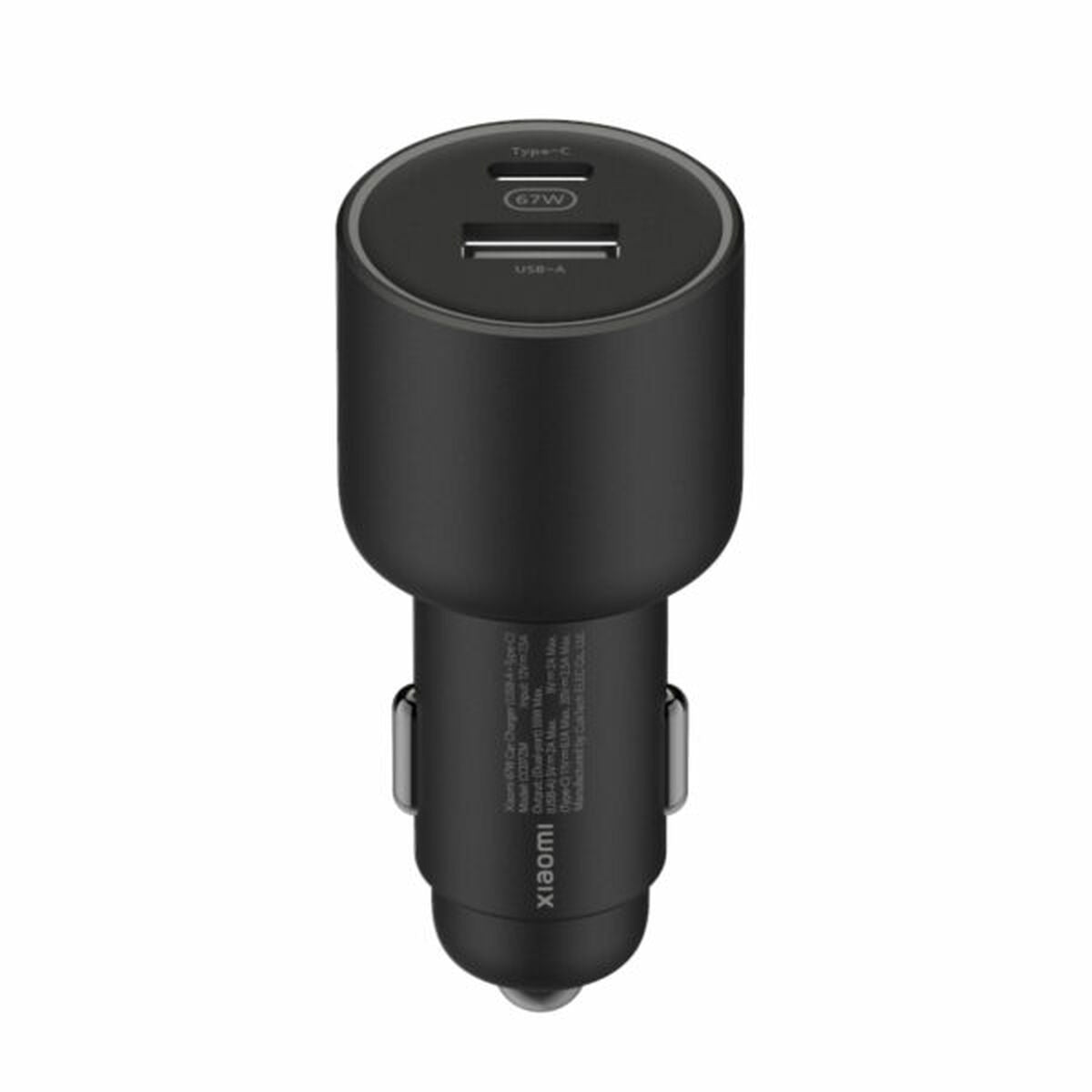 Universal USB Car Charger + USB-C Cable Xiaomi BHR6814GL Black 55 W