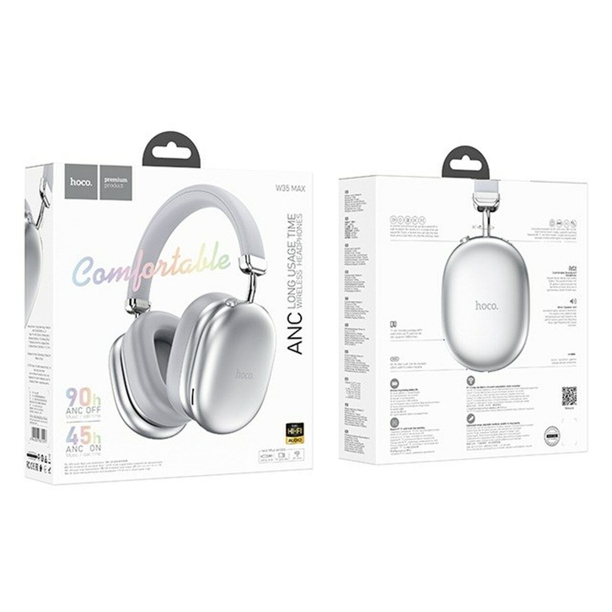Wireless Headphones Hoco W35 Max Auspicious Silver