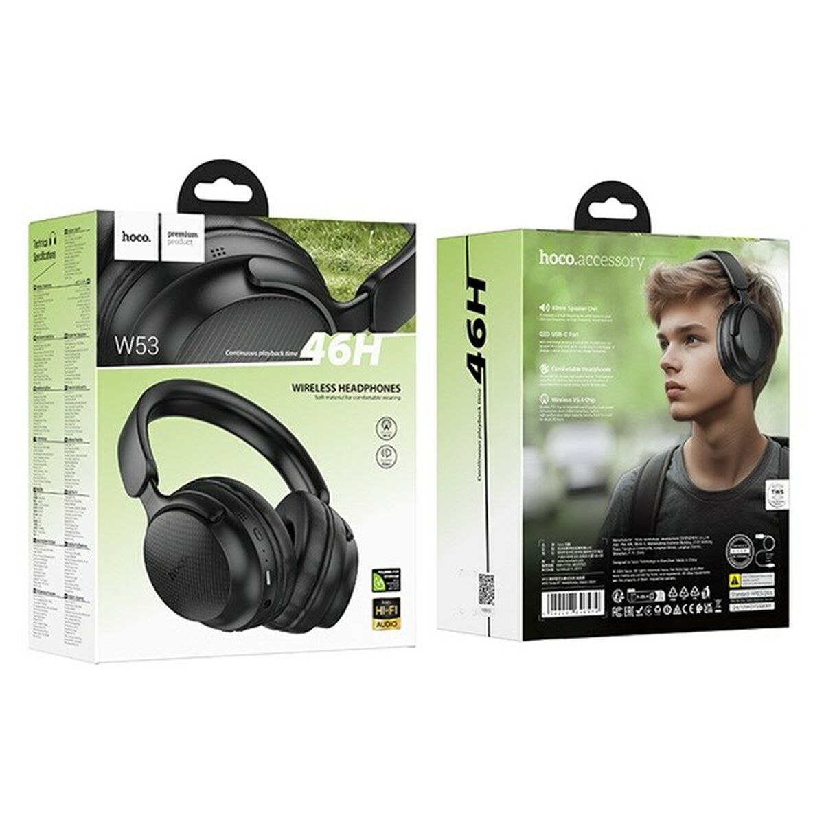 Wireless Headphones Hoco W53 Tone Black