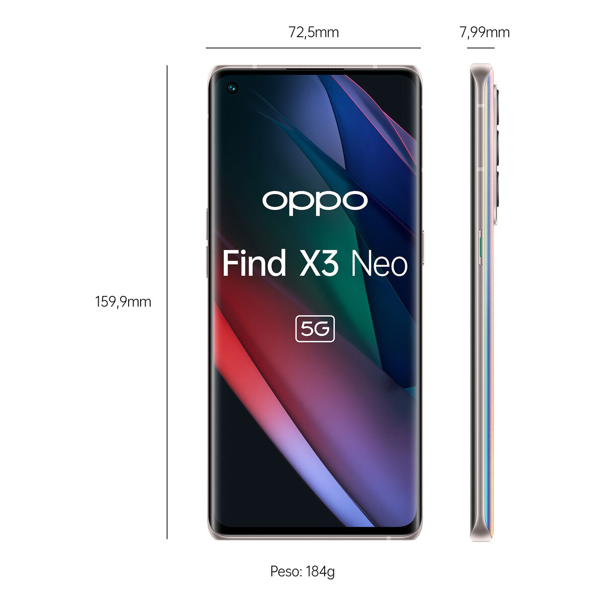 Smartphone Oppo Find X3 Neo 6,55" Snapdragon 865 12 GB RAM 256 GB Black Silver