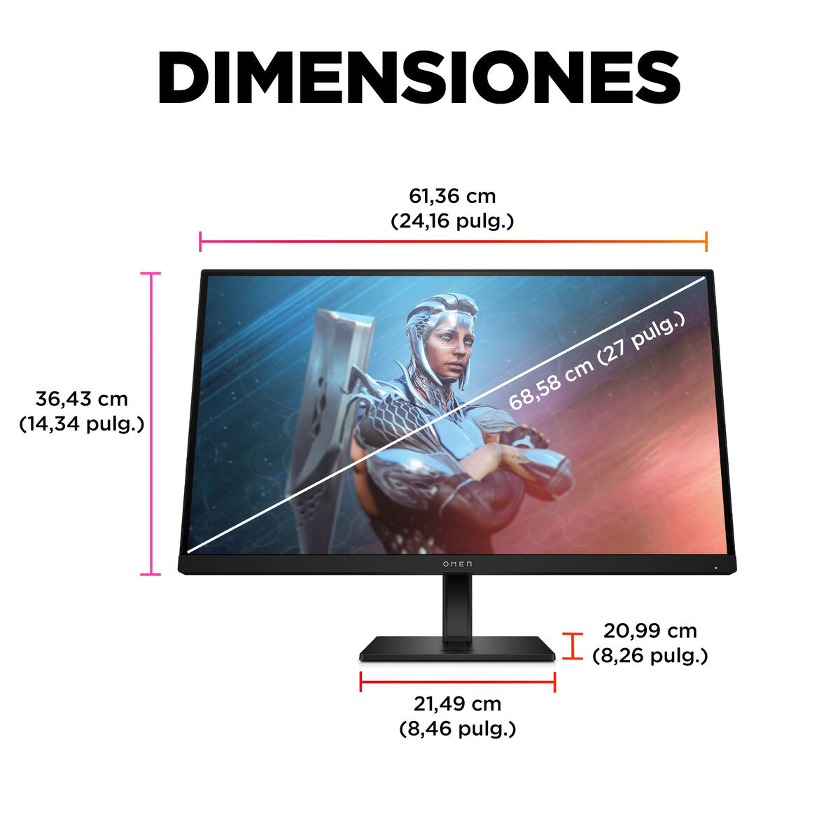 Gaming Monitor HP 780F9E9#ABB Full HD 27"