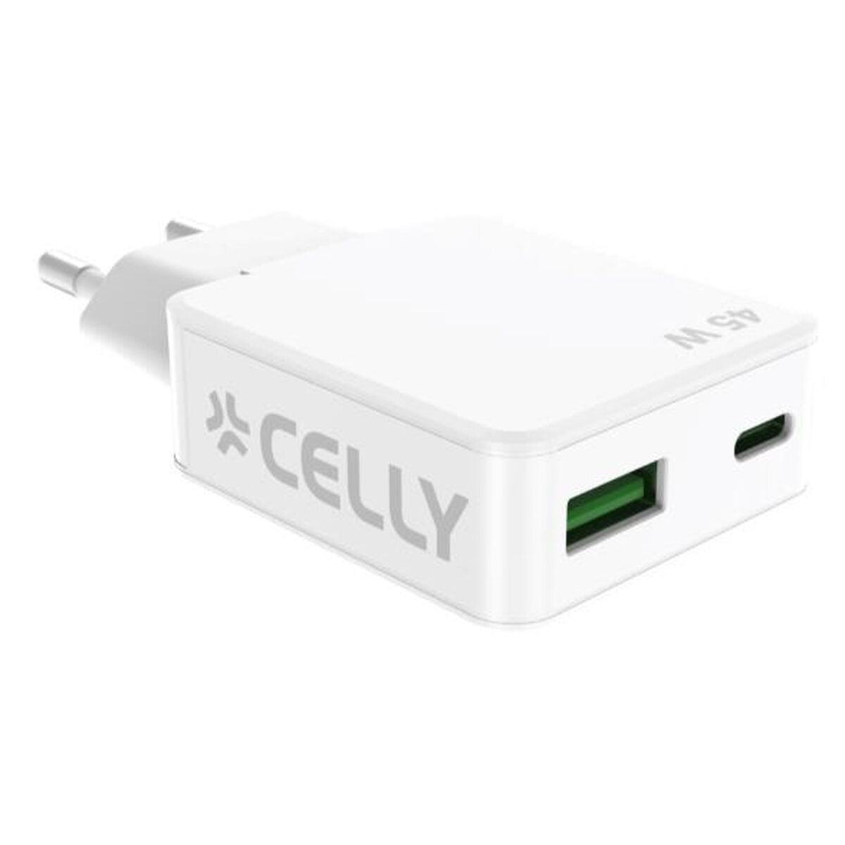 Wall Charger Celly SLIMTC1C1A45WWH White 45 W