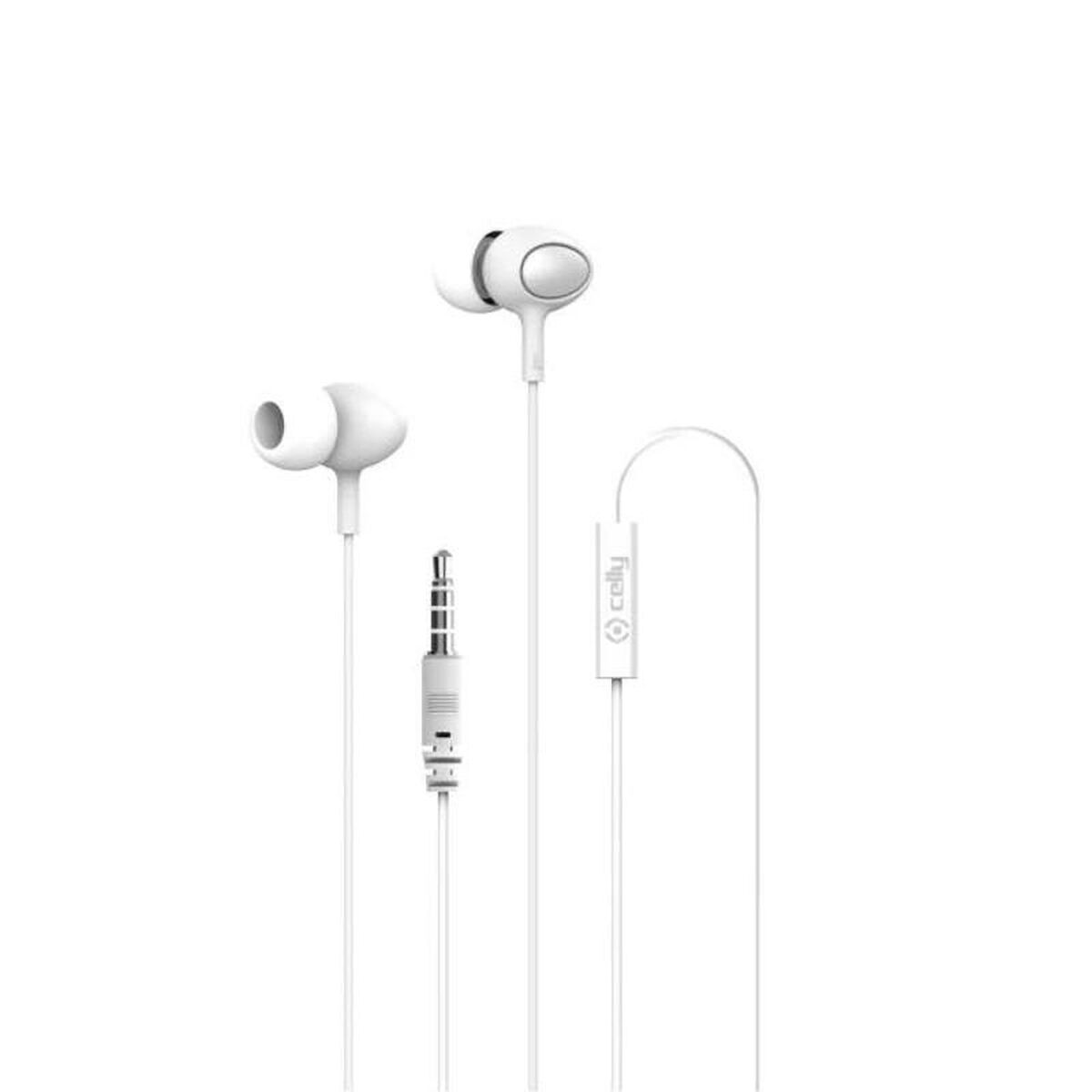 Headphones with Microphone Celly UP500WH White