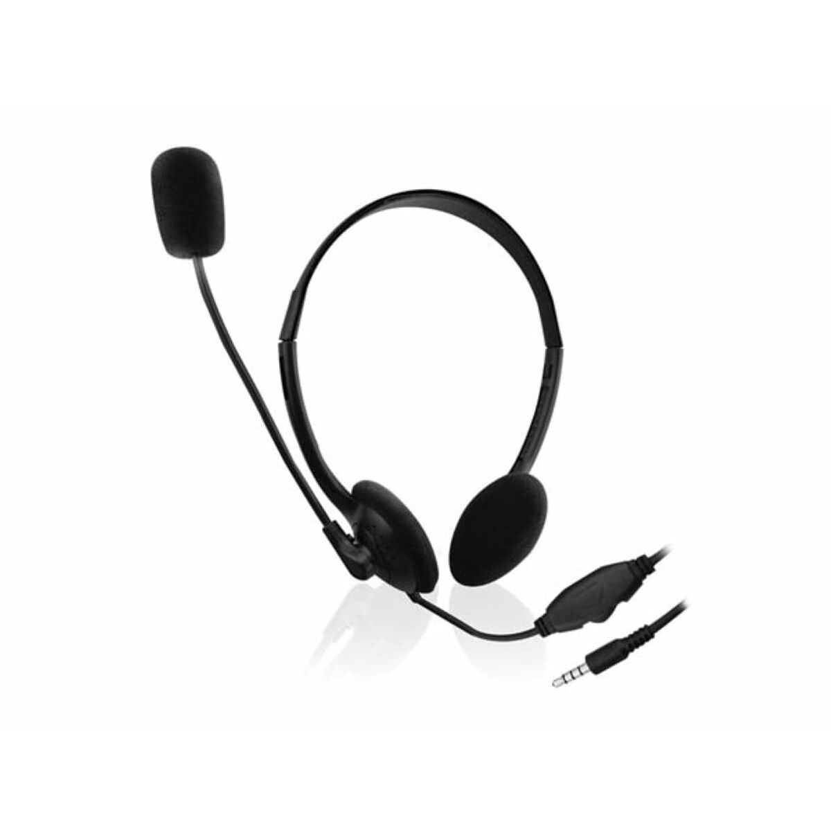 Headphones with Microphone Ewent EW3567 Black (1 Unit)