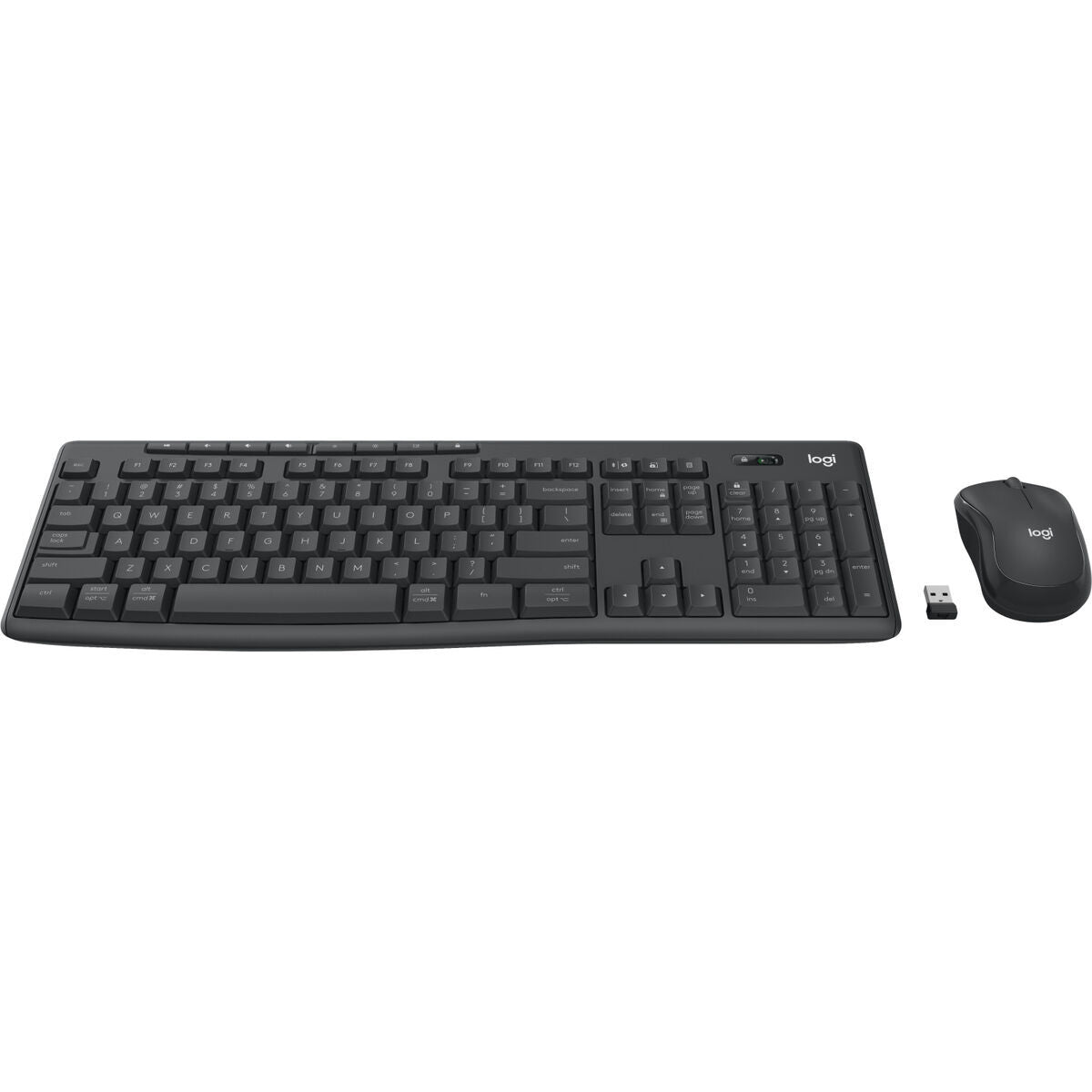 Keyboard and Mouse Logitech MK370 Graphite Steel Spanish Qwerty