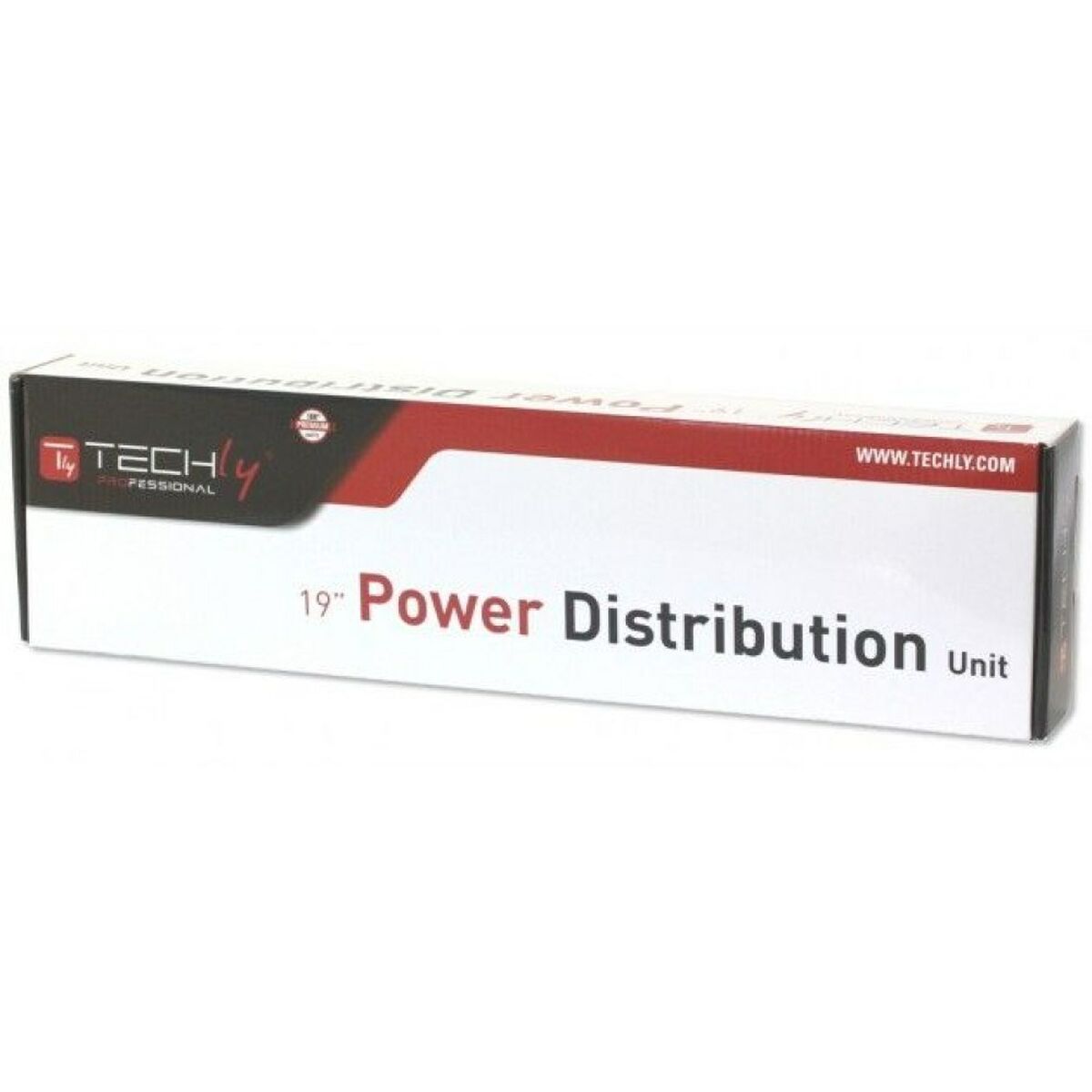 Schuko 19" 8 Way Multi-socket Adapter with On / Off Switch Techly I-CASE STRIP-81UD Black Red 3500 W (3 m)