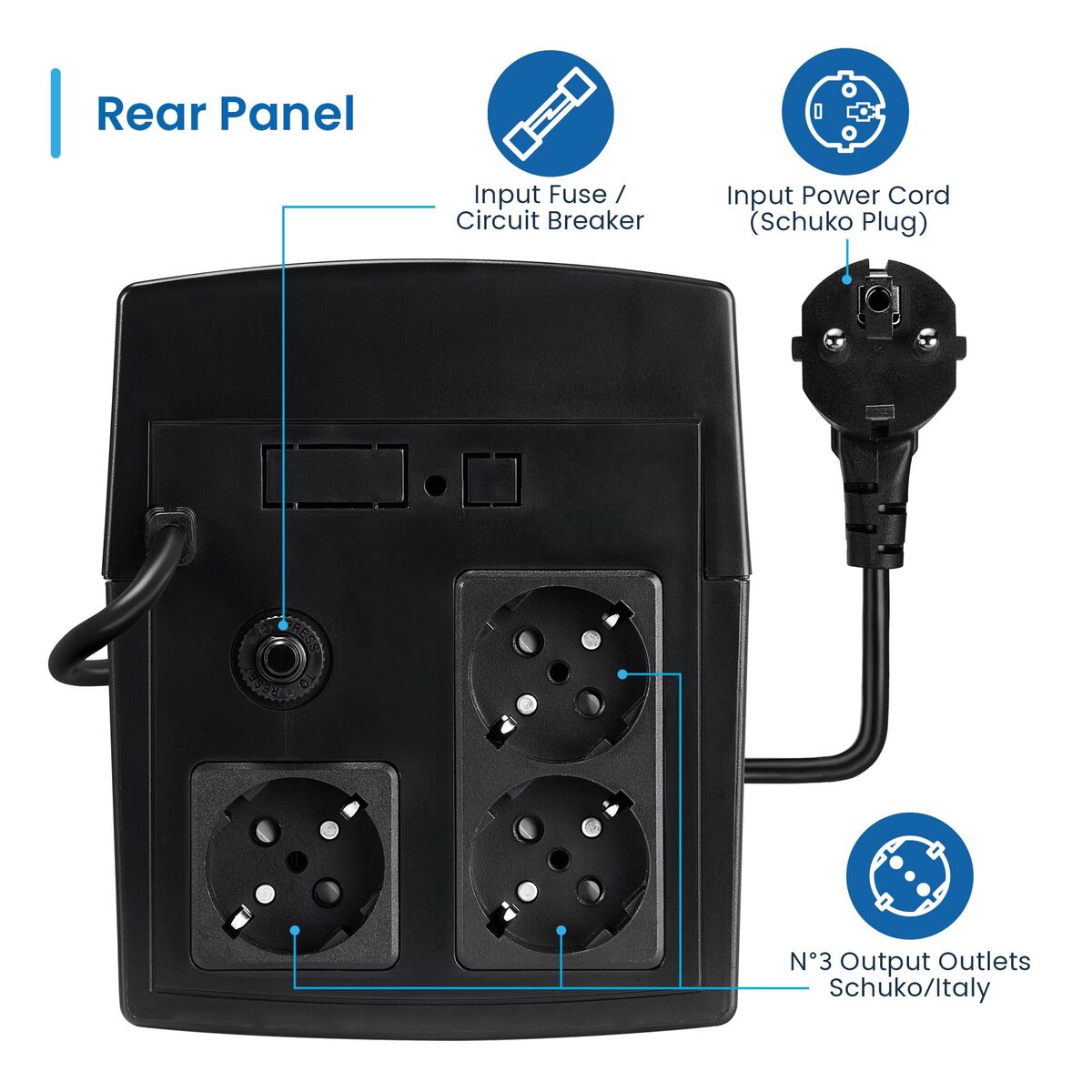 Uninterruptible Power Supply System Interactive UPS Ewent EW3997 720 W