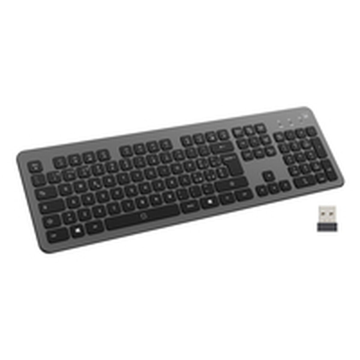 Keyboard Ewent EW3296 Black Grey Spanish Qwerty AZERTY