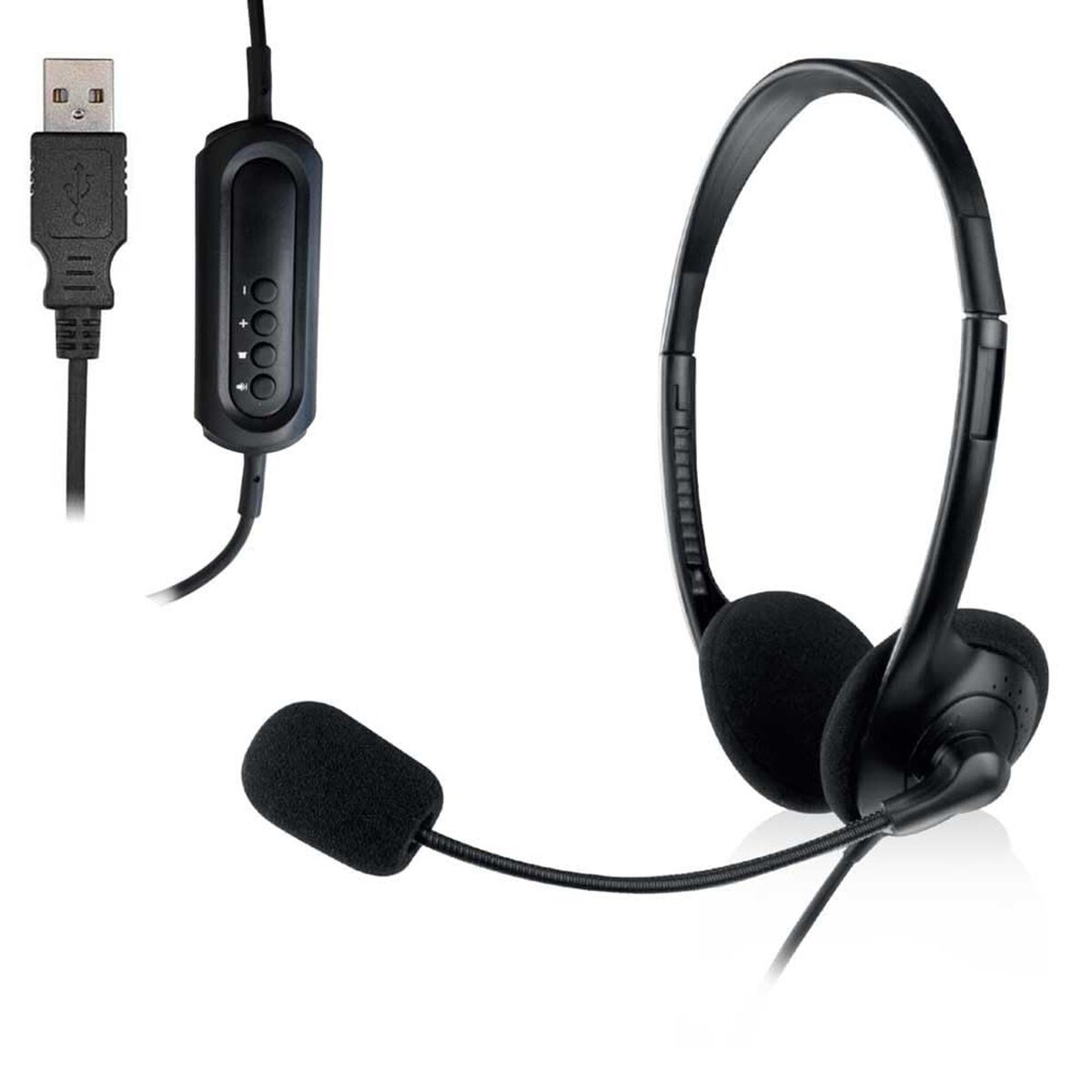 Headphones Ewent EW3568 Black