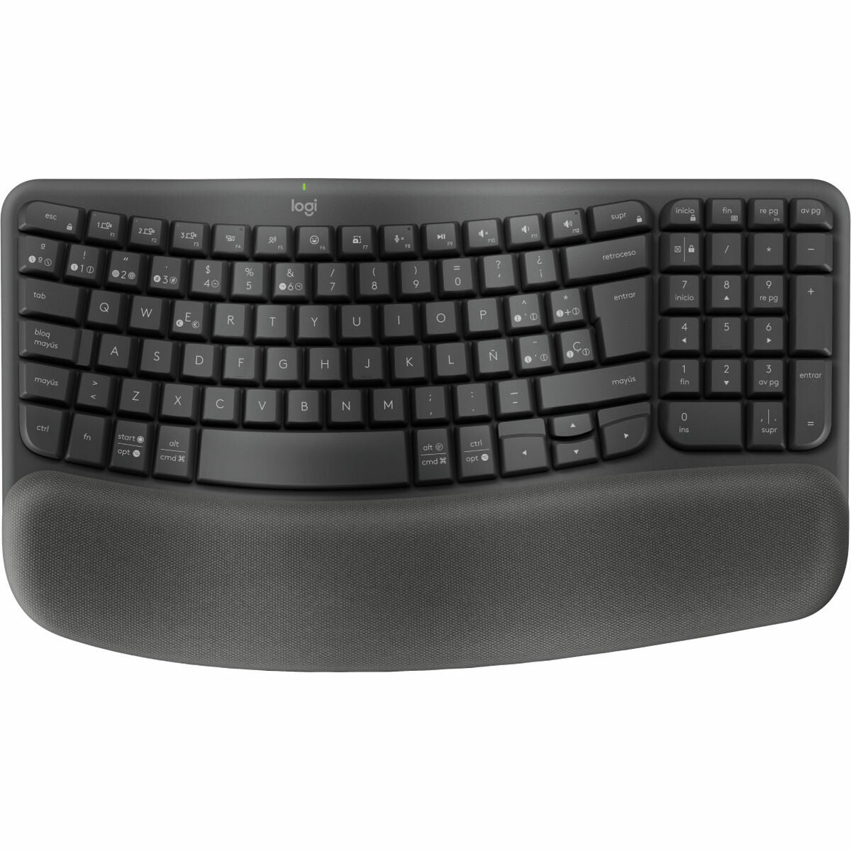 Keyboard and Mouse Logitech Graphite Steel Spanish Qwerty