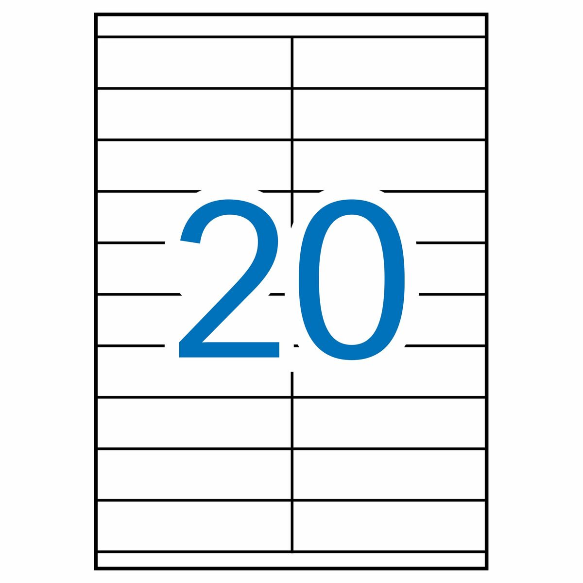 Adhesive labels Apli 01299 100 Sheets 105 x 29 mm White