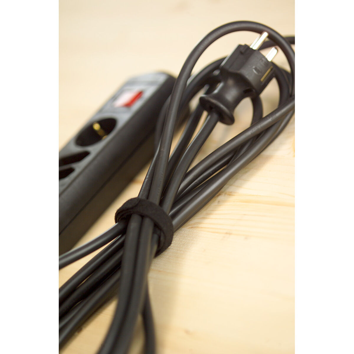 Cable holder Velcro one-wrap Black 20 mm x 25 m