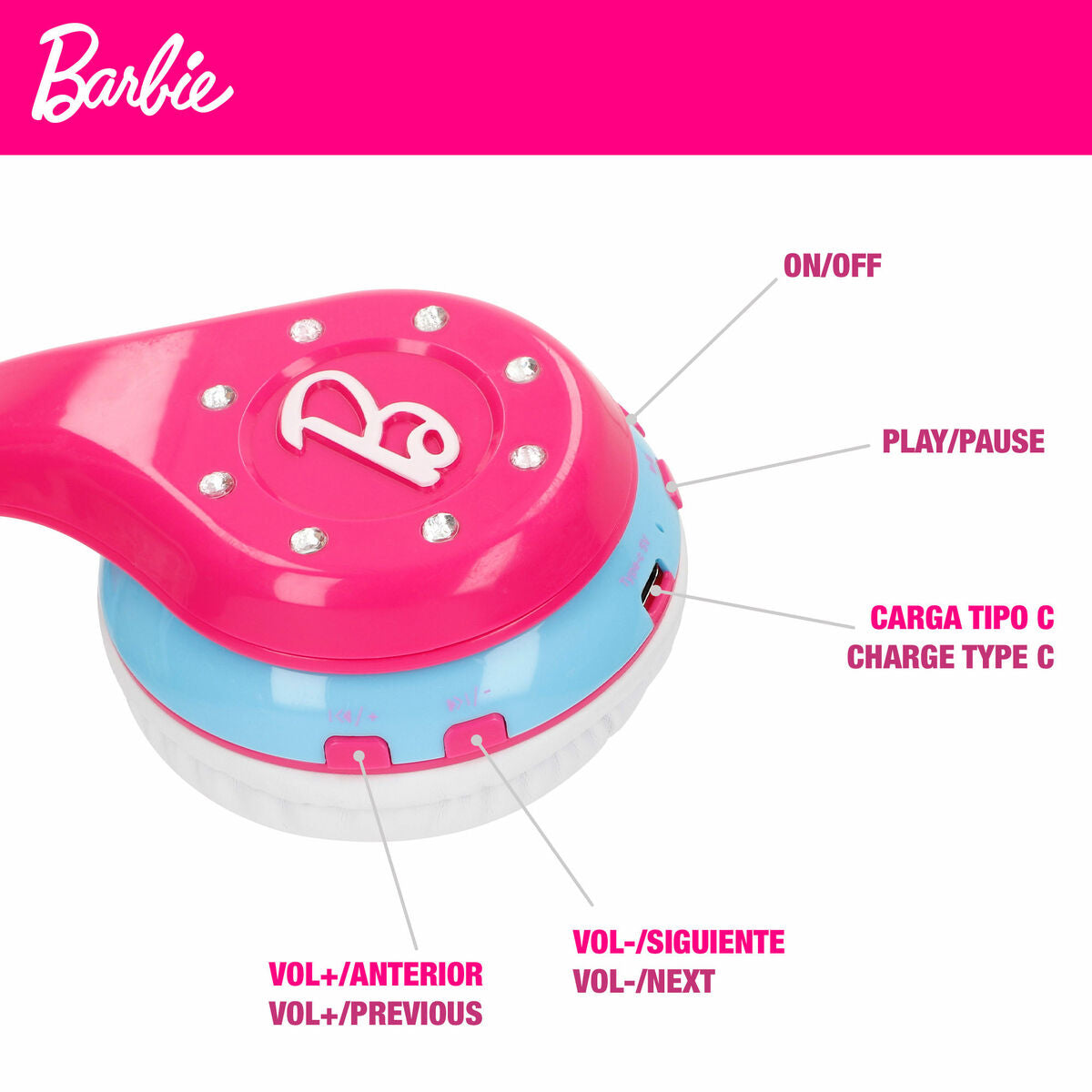 Bluetooth Headphones Barbie