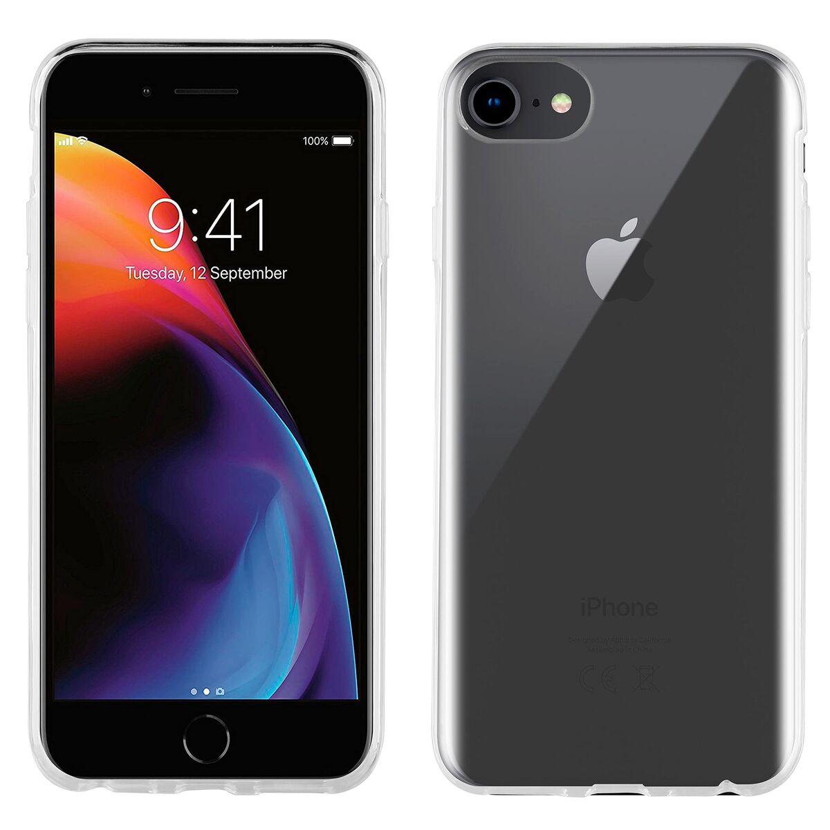 Mobile cover Muvit iPhone 7 | iPhone 8 | iPhone SE 2020 Black Transparent iPhone SE
