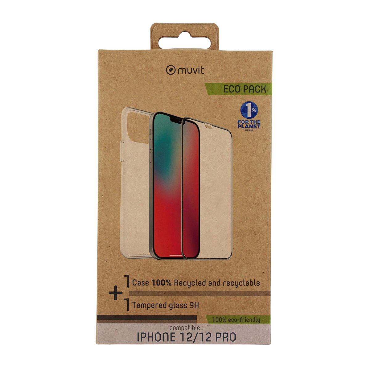 Mobile cover Muvit Transparent Smartphone Apple iPhone 12, 12 Pro