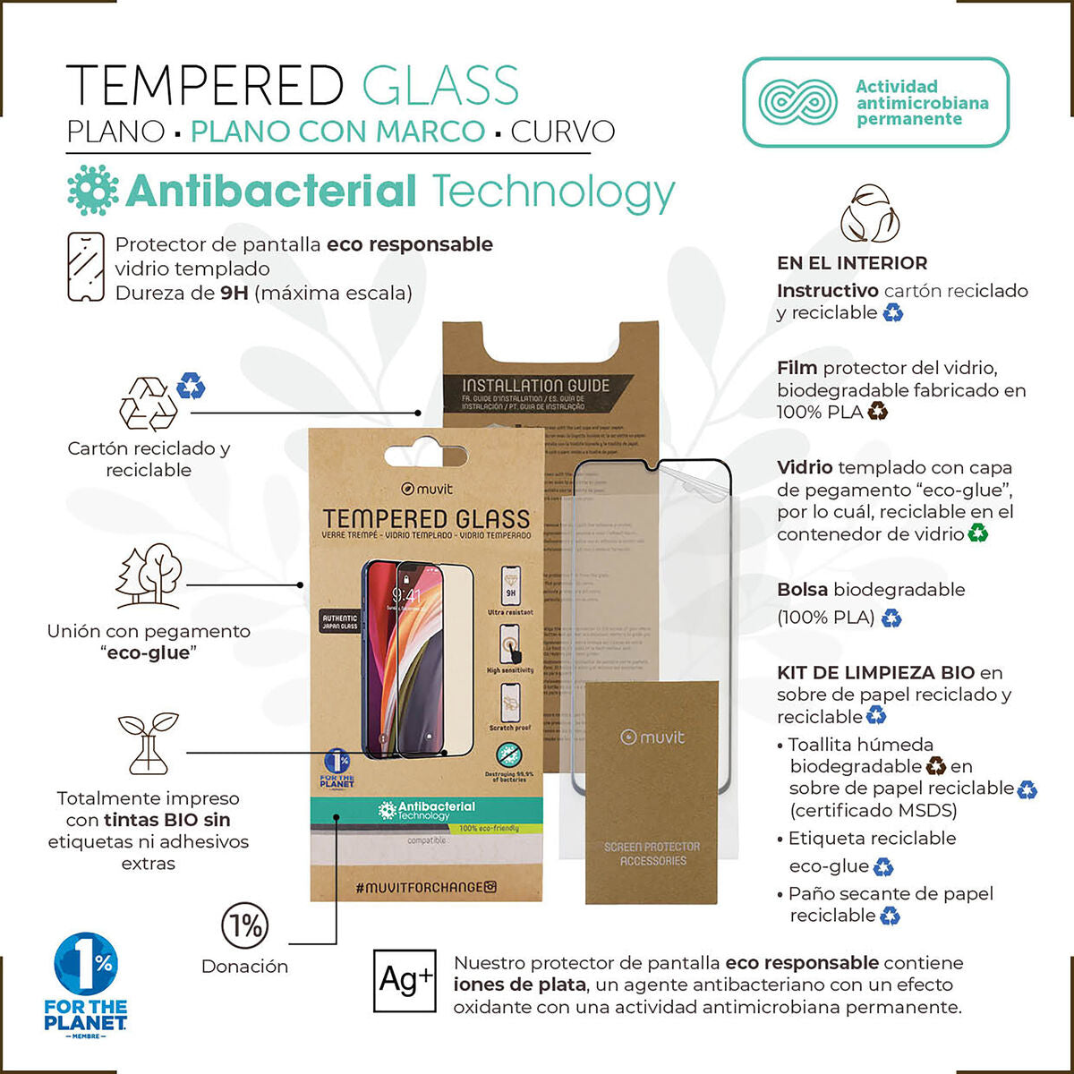 Mobile Screen Protector Muvit for Change iPhone 12 Mini iPhone 12 Mini