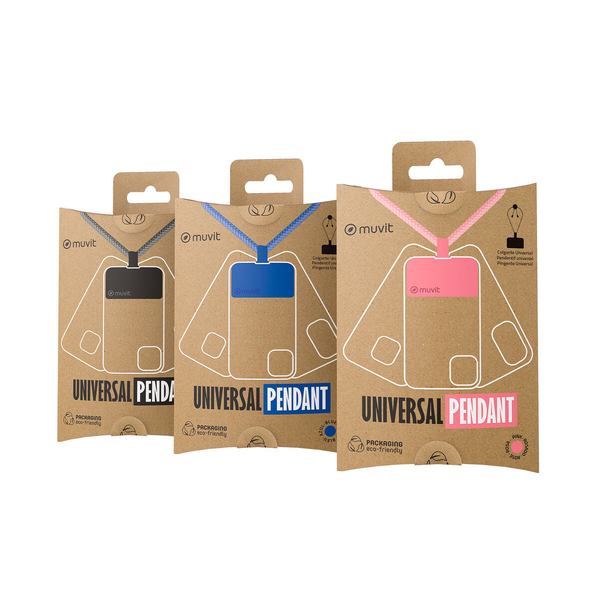 Mobile Phone Lanyard Muvit for Change Pink