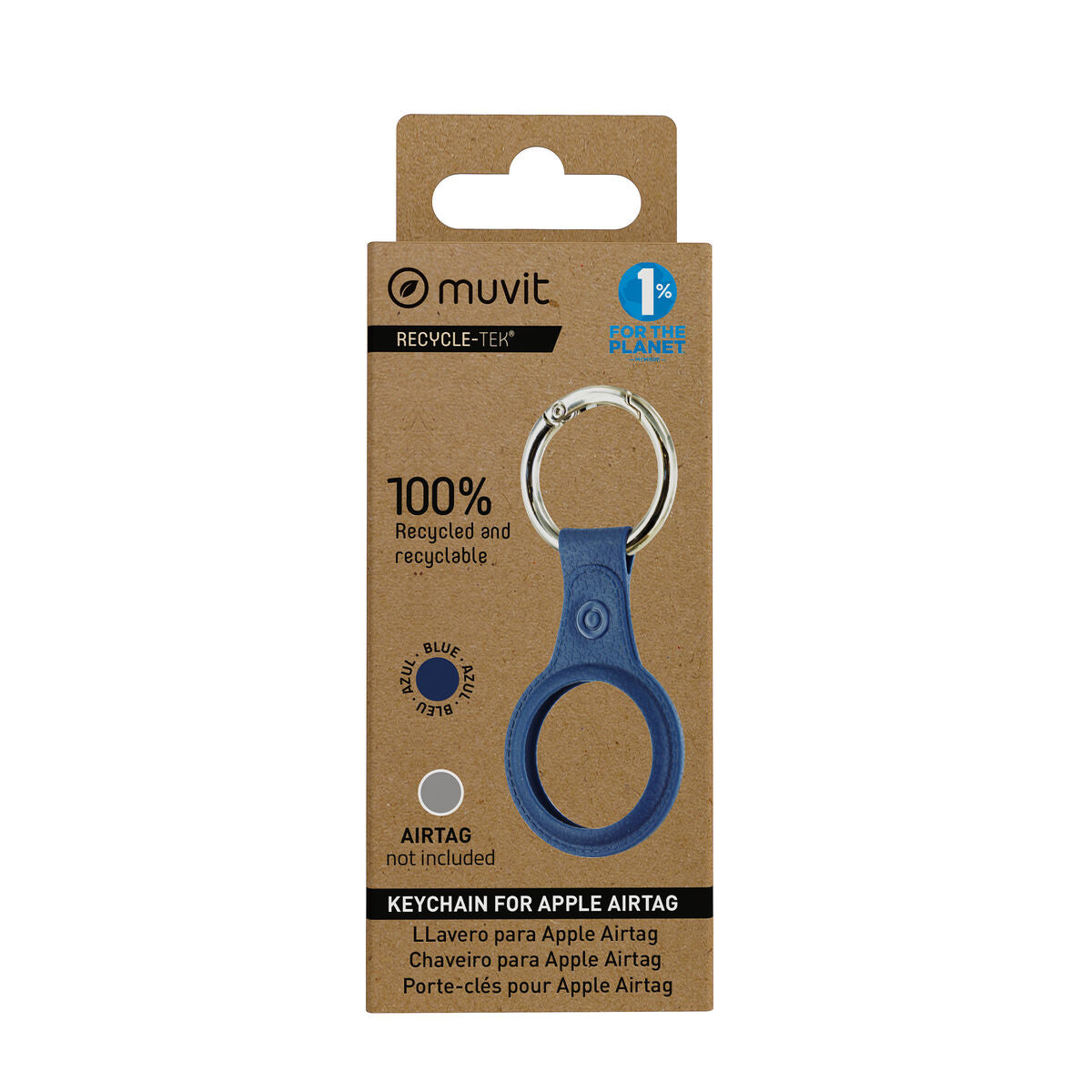 Keychain Muvit for Change Blue Case AirTag