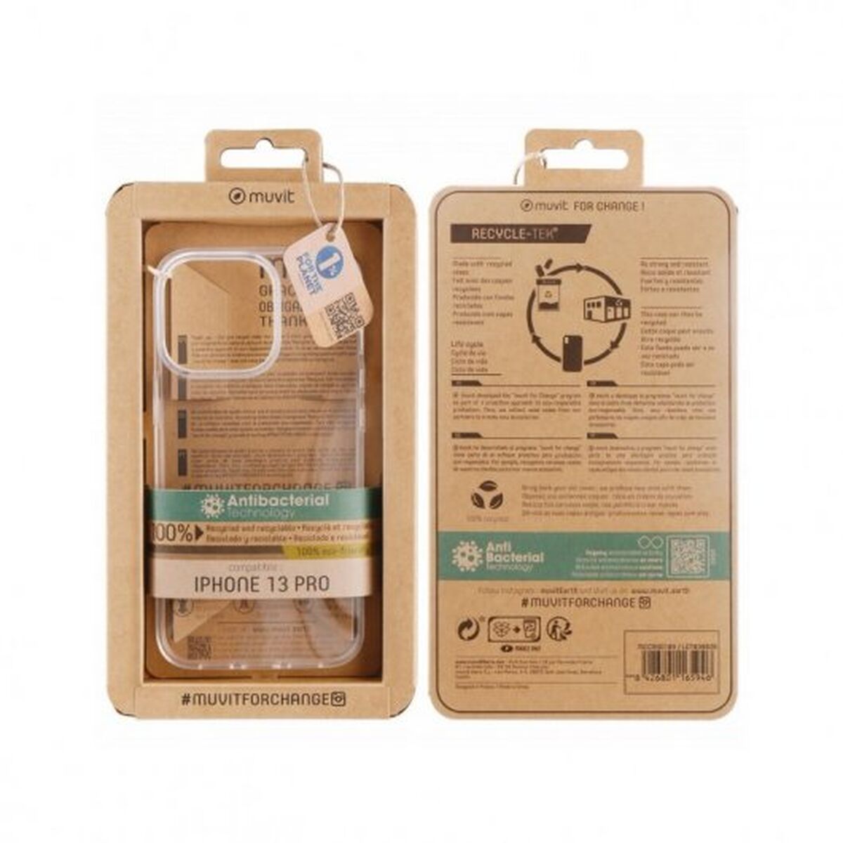 Mobile cover Muvit iPhone 13 Pro Transparent iPhone 13 Pro