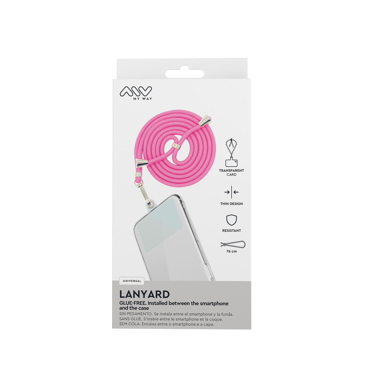 Mobile Phone Lanyard Myway Pink