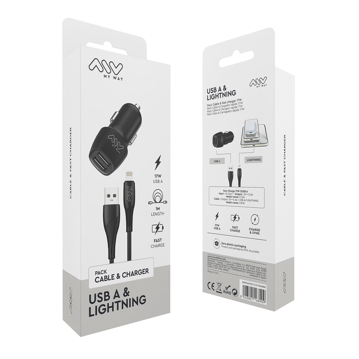 Car Charger Myway Black