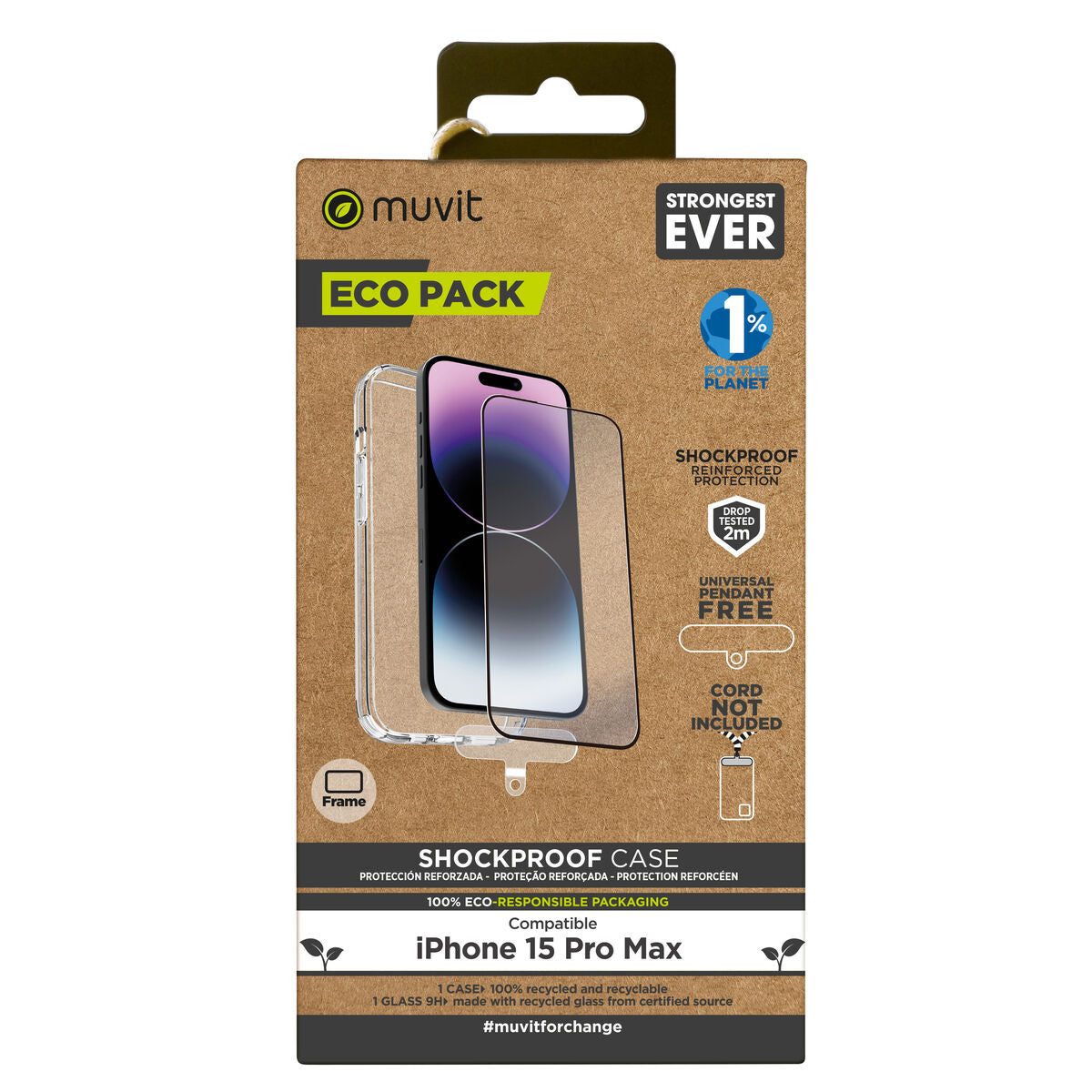 Mobile Case and Protector Muvit for Change iPhone 15 Pro Max