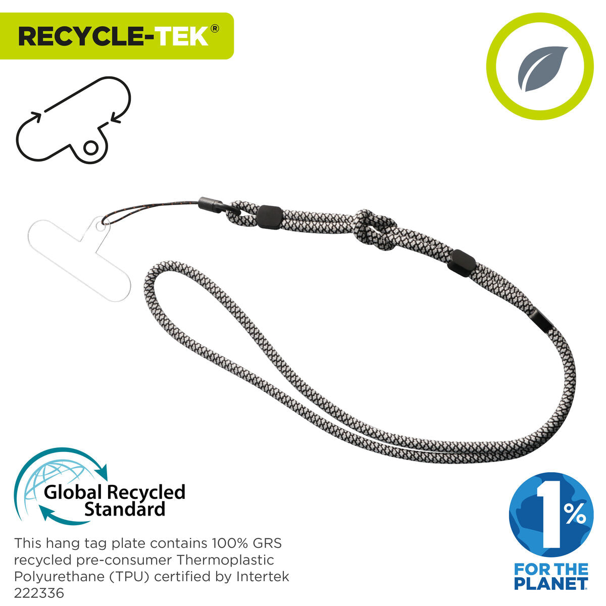 Mobile Phone Lanyard Muvit for Change Black White