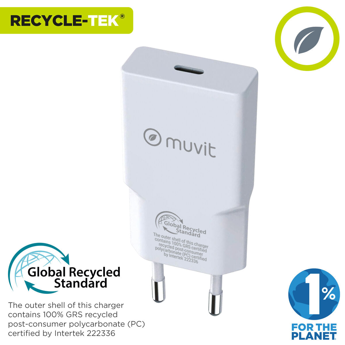 Wall Charger Muvit for Change HC-261 White