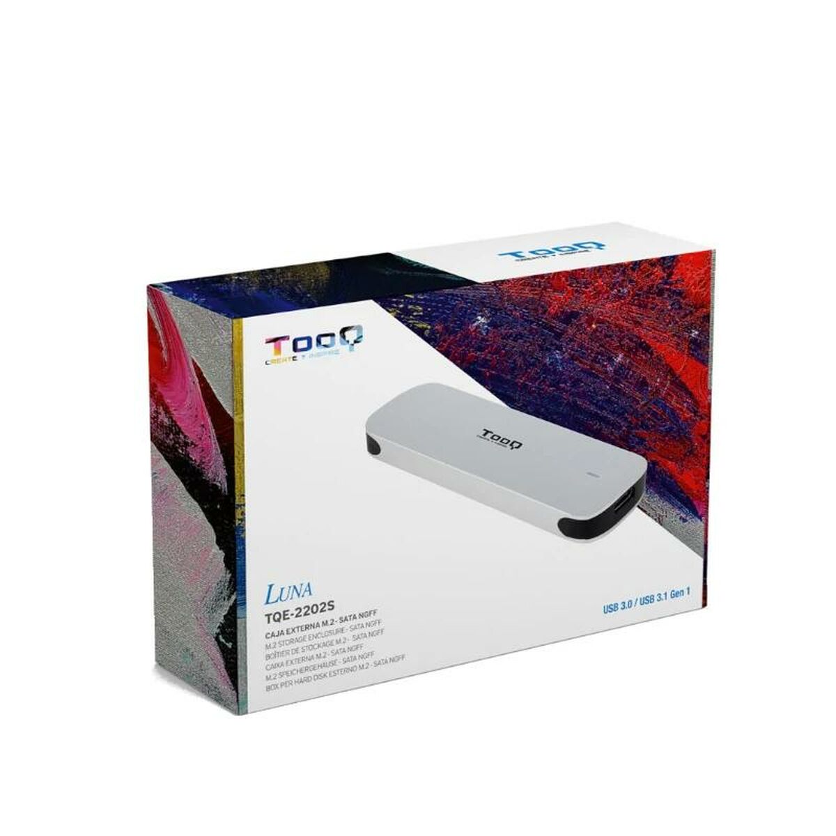 External Box TooQ TQE-2202S Silver Steel