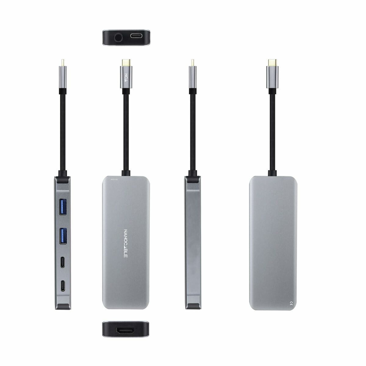 USB Hub NANOCABLE 10.16.1006 Grey (1 Unit)