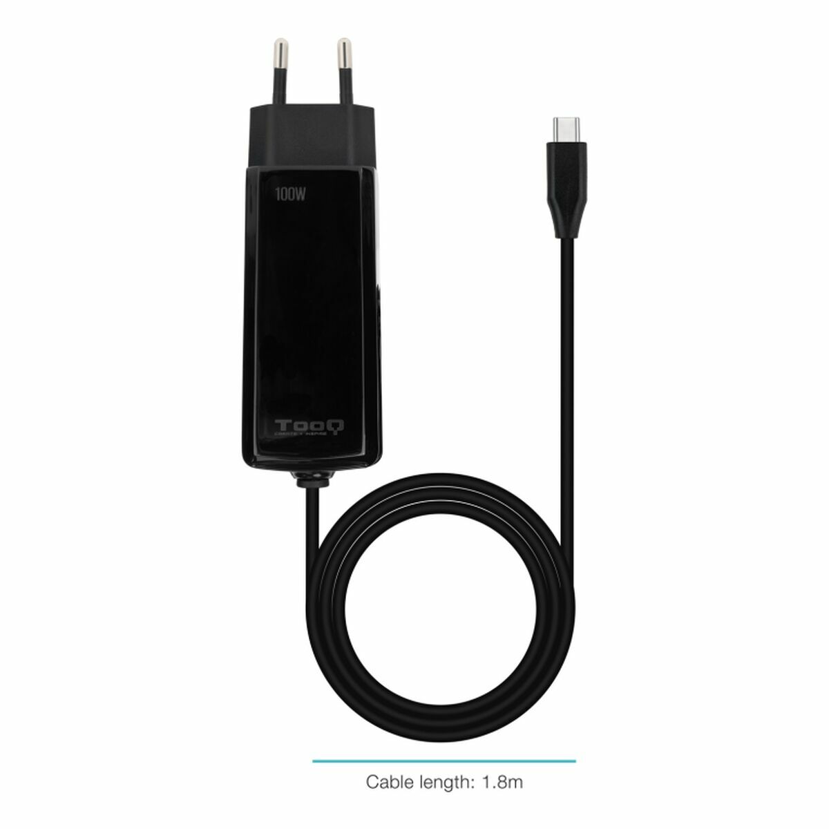 Laptop Charger TooQ GAN USB-C PD 100W Cúbico 100 W