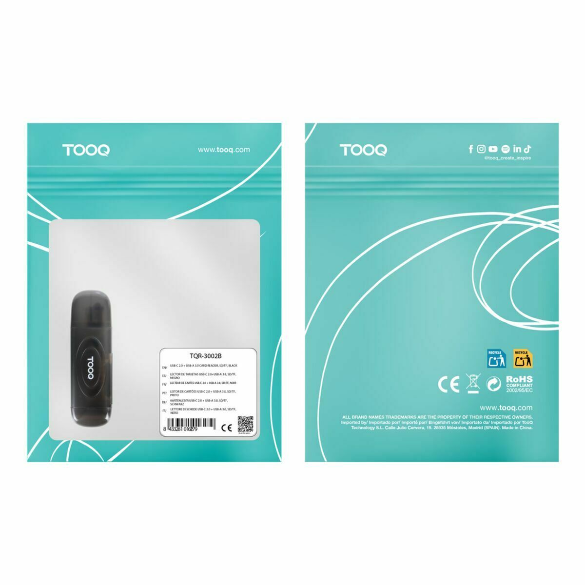 Card Reader TooQ TQR-3002B Black