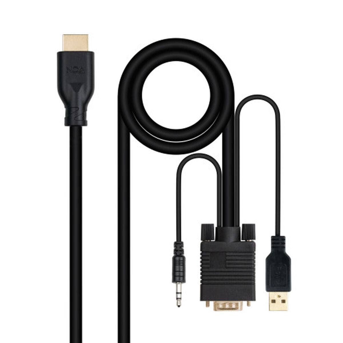 VGA Cable NANOCABLE 10.15.4612 1,8 m Black