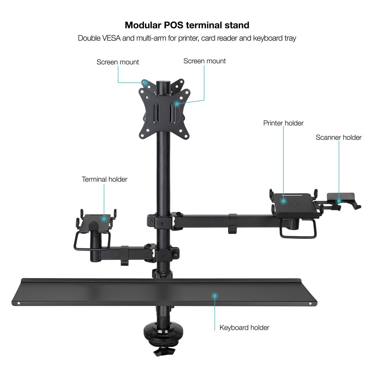 Screen Table Support TooQ TQPM0003 17" 32" 13" (2 Units)