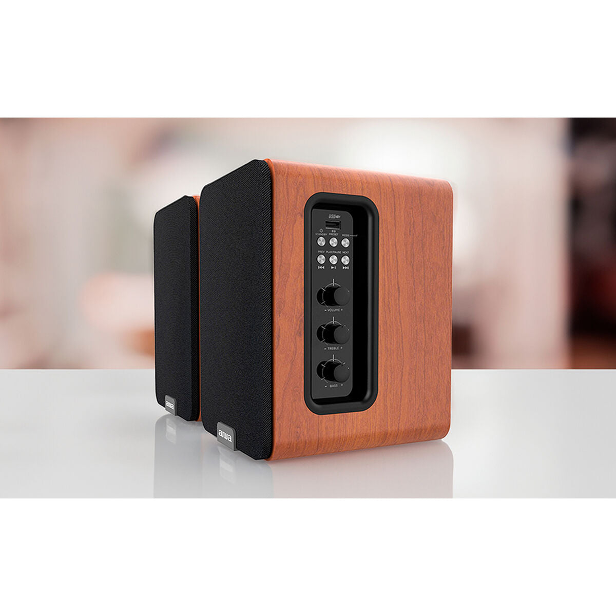 Portable Speakers Aiwa ASPA200BR MADER 2 x 25 W Black